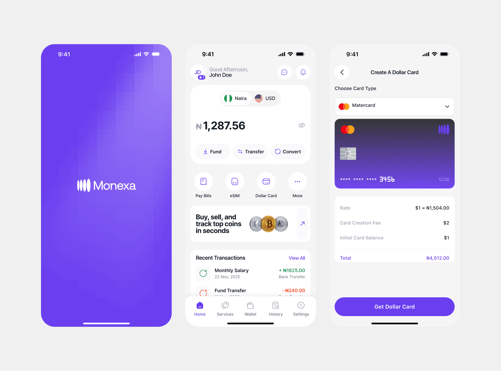 Monexa - Multi-Currency Wallets, Digital Assets, Virtual Accounts and Global Connectivity — All in One Secure Platform