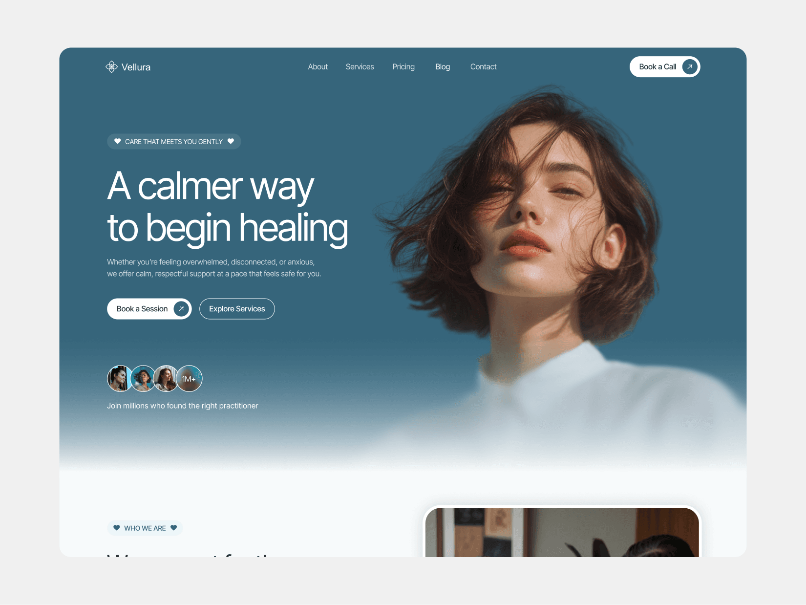 Vellura - Meditation and Mindfulness Website Design
